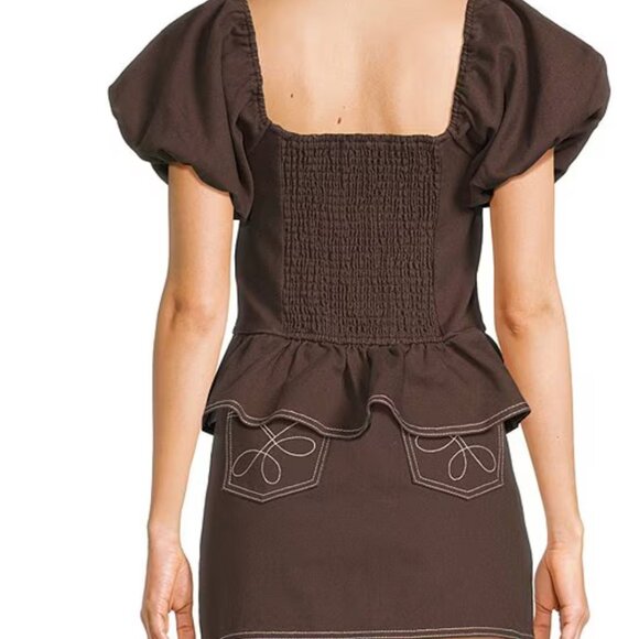 NWT GB Denim Western Coordinating Set in Brown - Picture 2 of 7